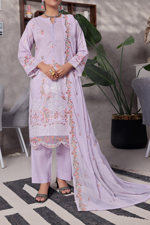 3 Piece - Embroidered Chikankari Suit