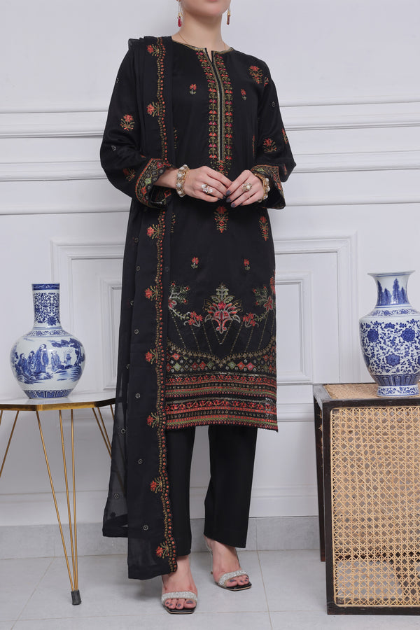 3 Piece - Embroidered Chikankari Suit