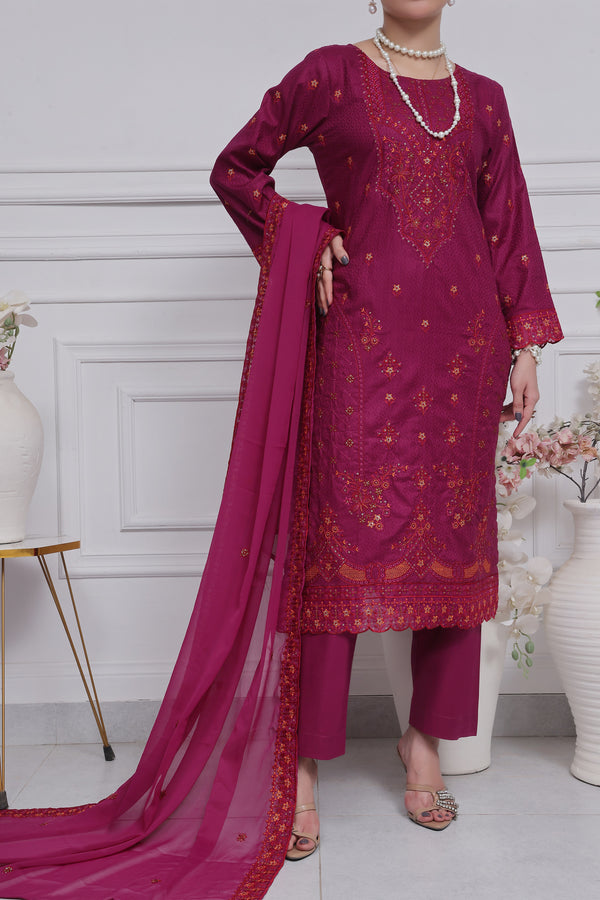 3 Piece - Embroidered Chikankari Suit