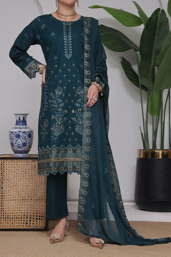 3 Piece - Embroidered Chikankari Suit