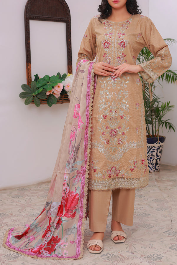 3 Piece - Embroidered Lawn Suit