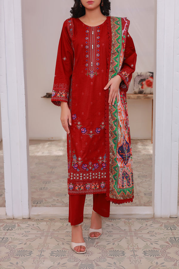 3 Piece - Embroidered Lawn Suit